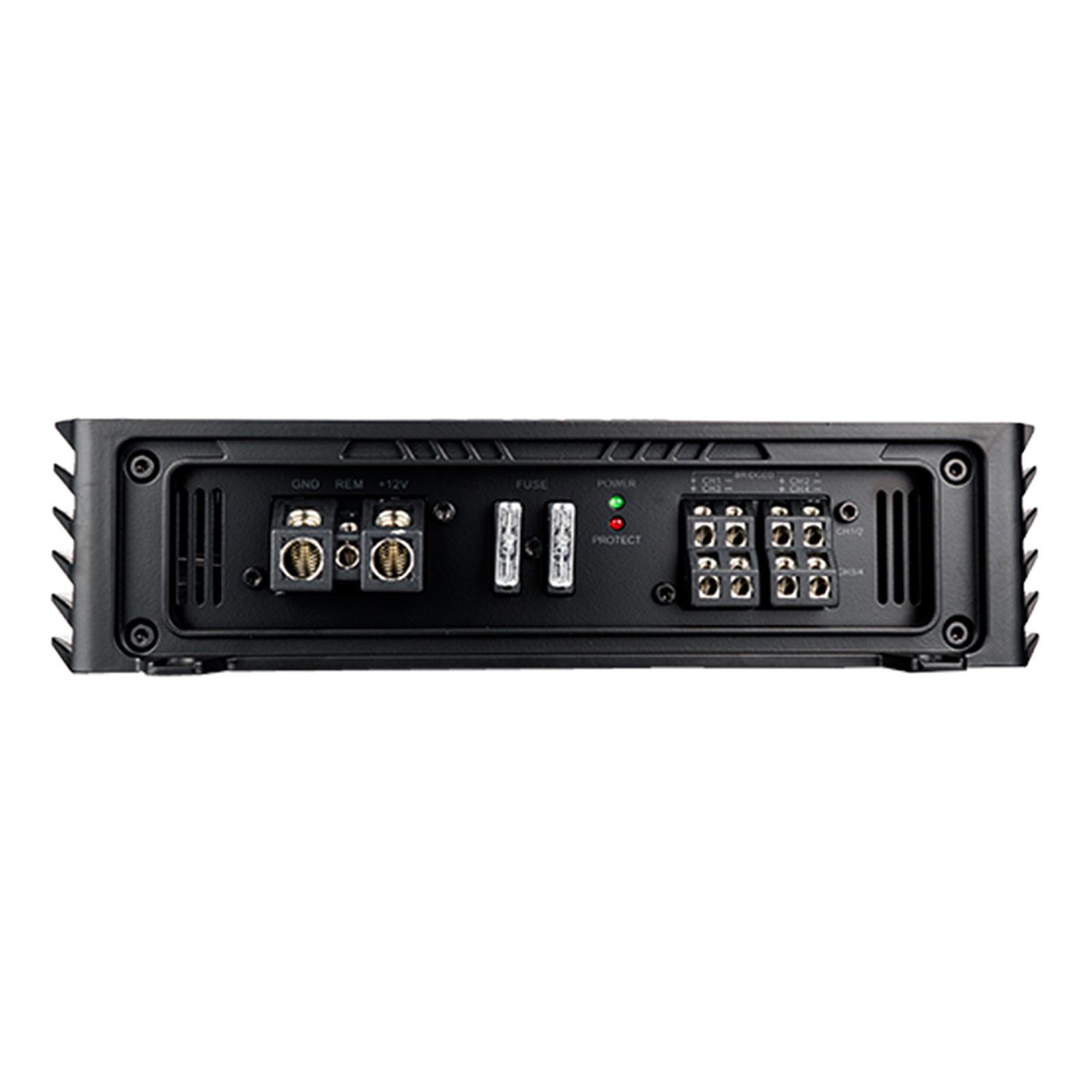 thumbnail image 2 of Alphasonik V600.4 Venum Series 1200W 4-Channel Car Amplifier - Class A/B With Bridgeable Outputs & Bass Boost 2 of 13